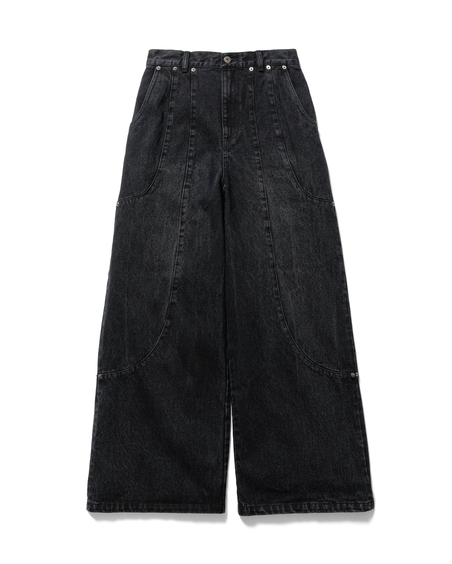 TUCK WIDE DENIM PANTS