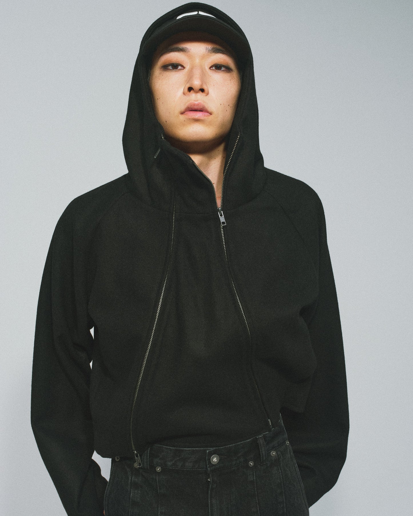 MELTON HOODED JACKET
