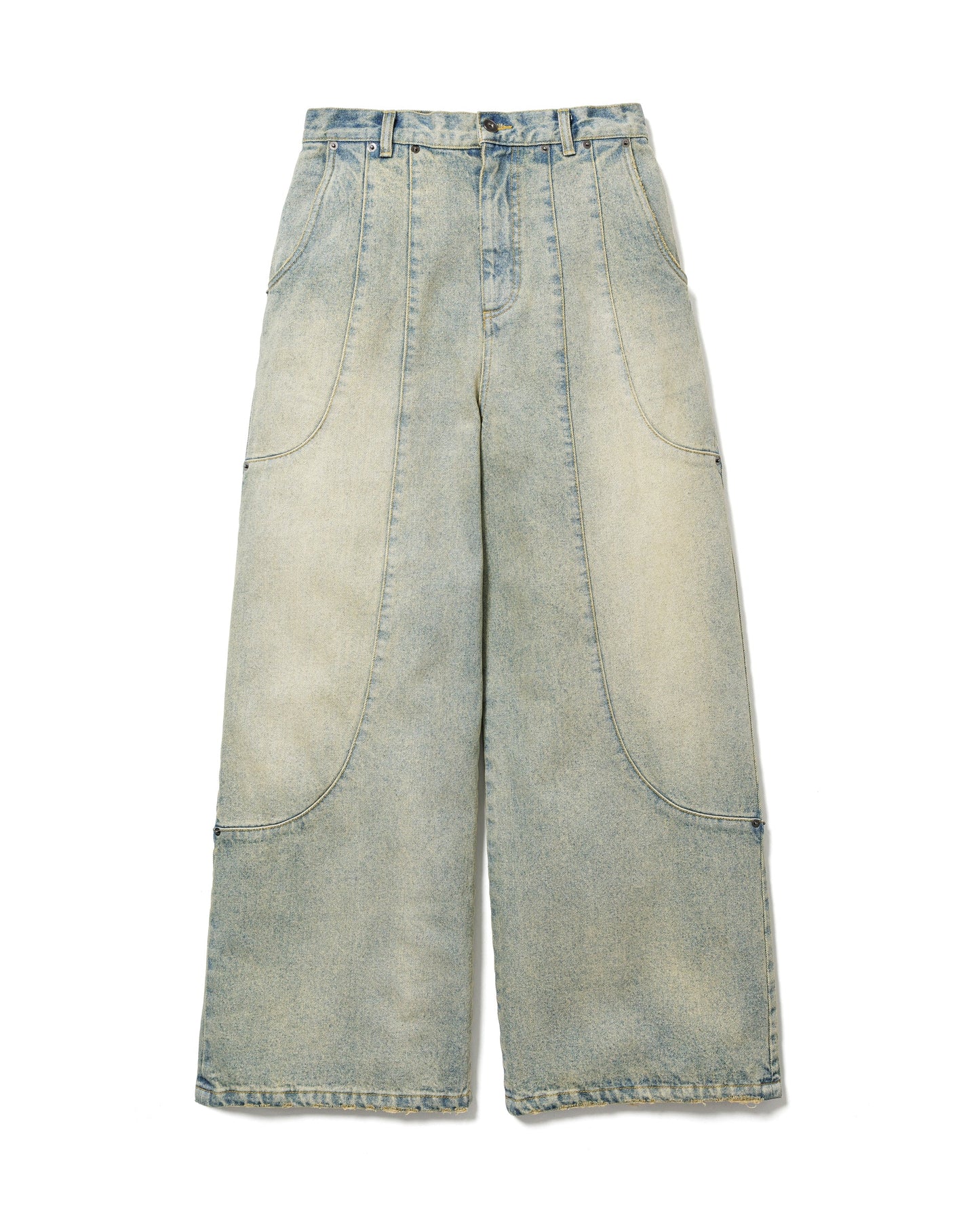TUCK WIDE DENIM PANTS