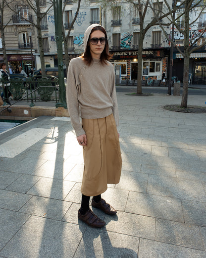 TUCK CURVE WIDE SHORTS
