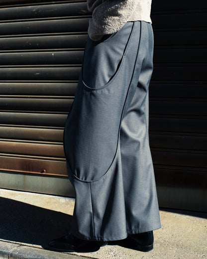 TUCK CURVE WIDE PANTS