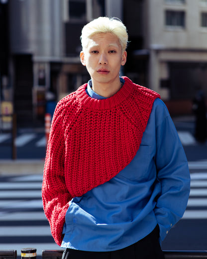 SHOULDER KNIT SWEATER