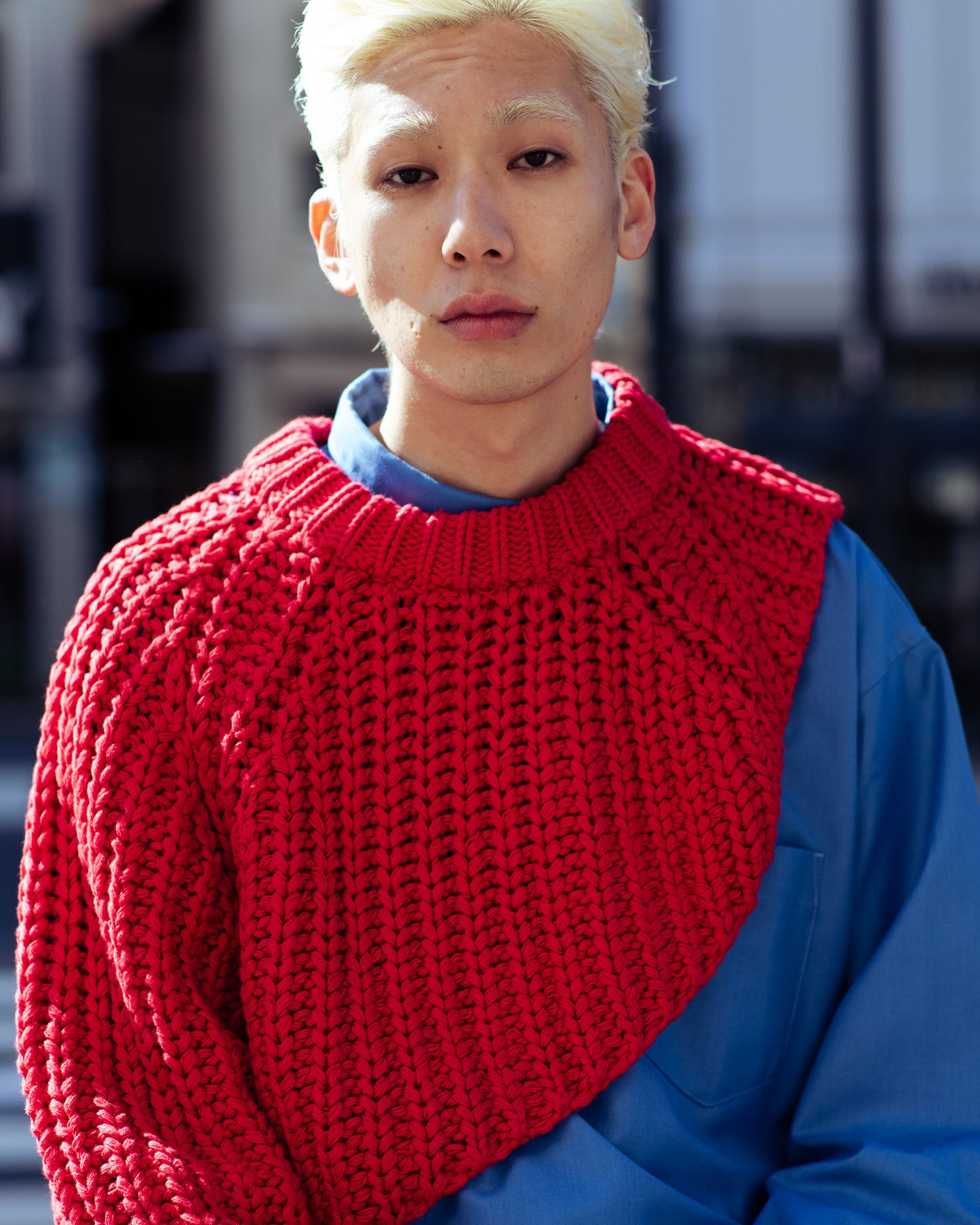 SHOULDER KNIT SWEATER