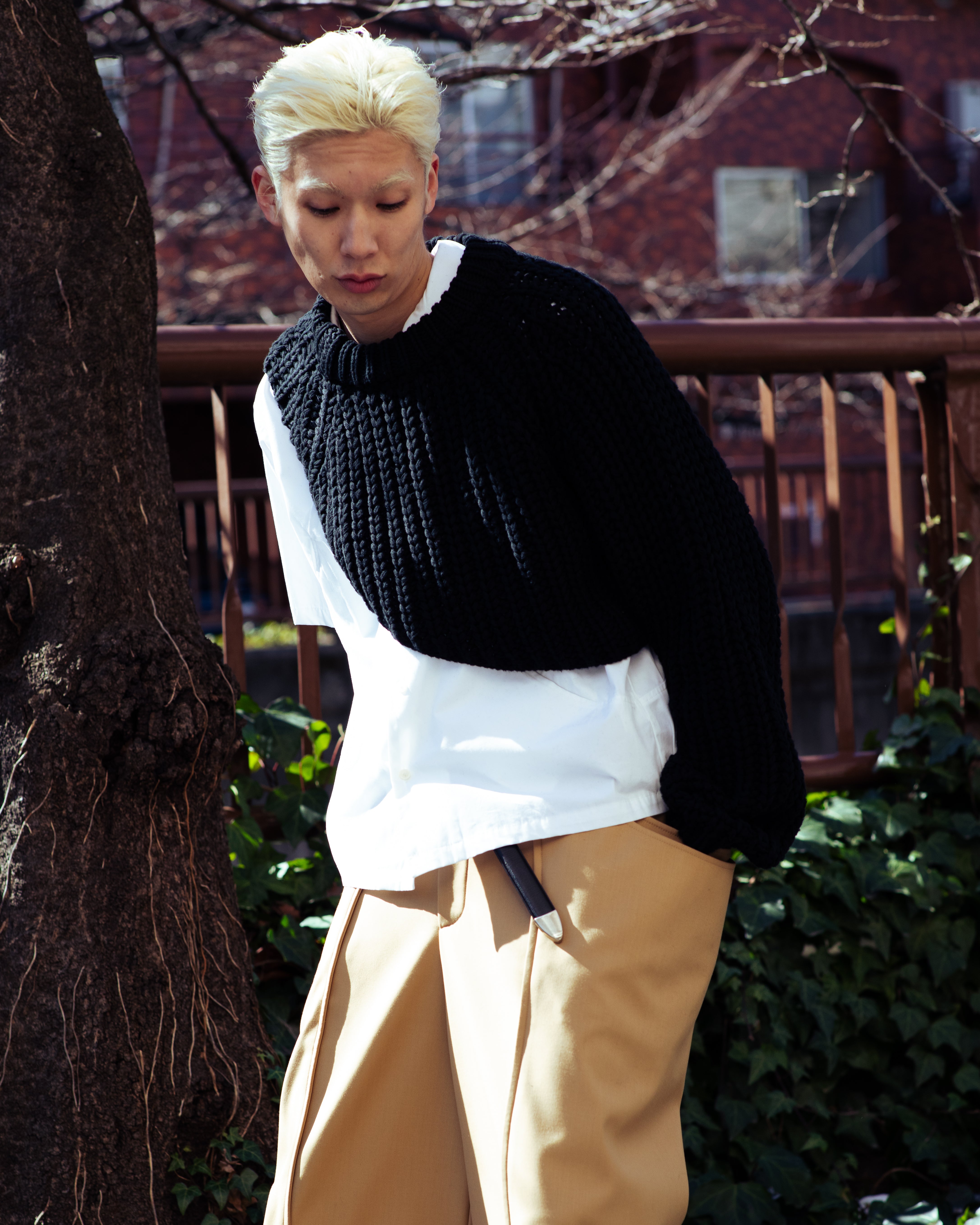 SHOULDER KNIT SWEATER – GOAT ESSENCE