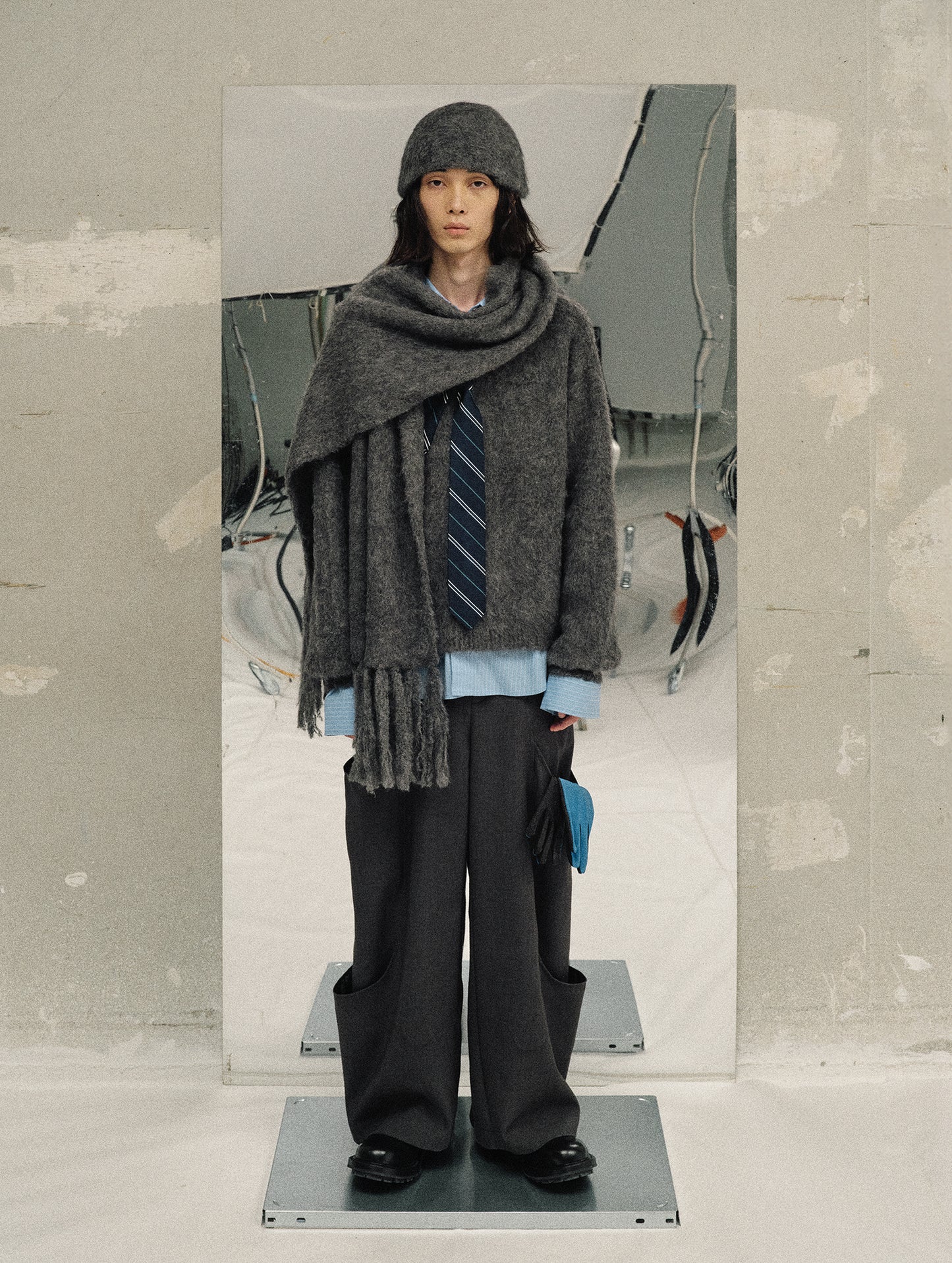 25AW ALPACA FRINGE SCARF