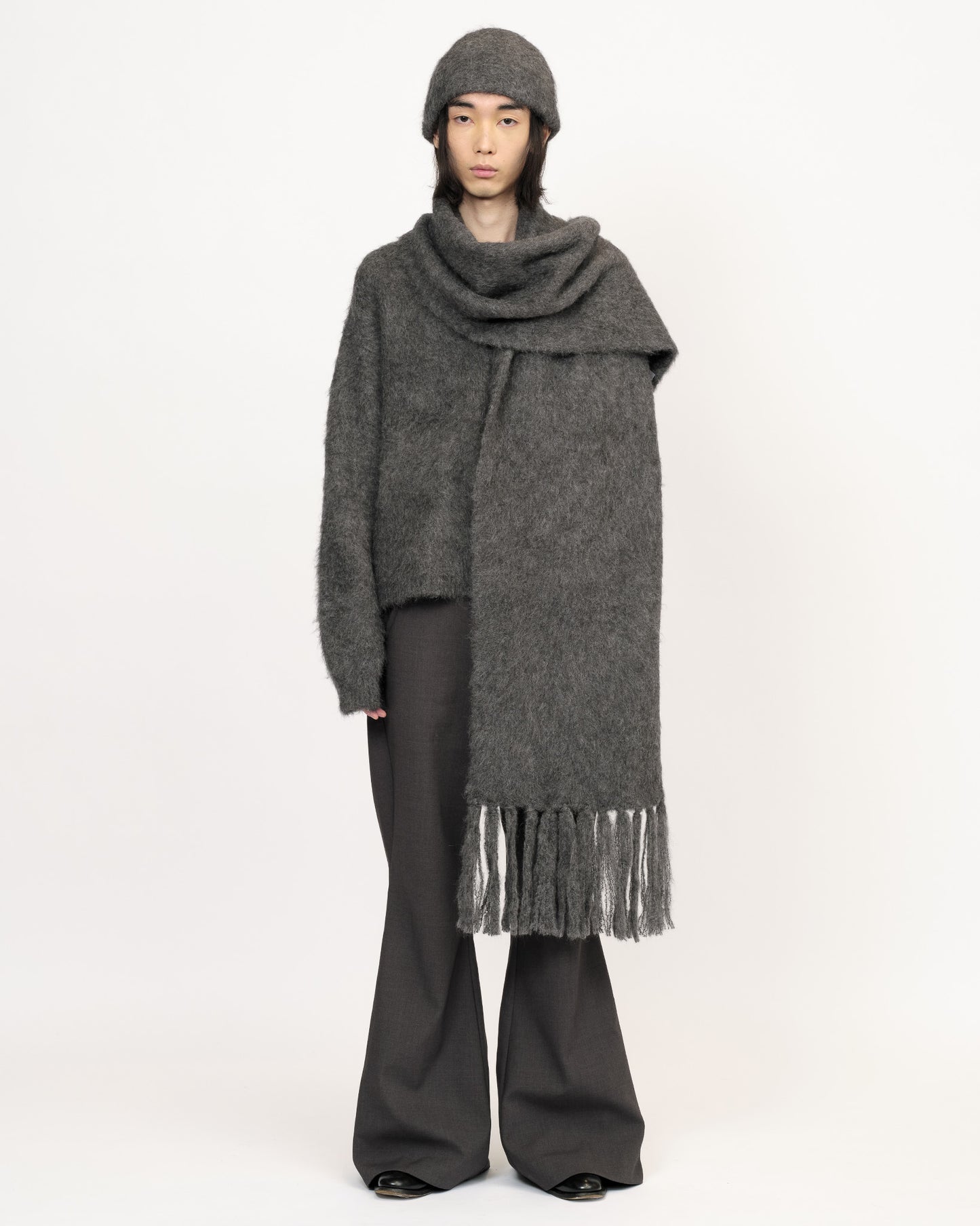 25AW ALPACA FRINGE SCARF