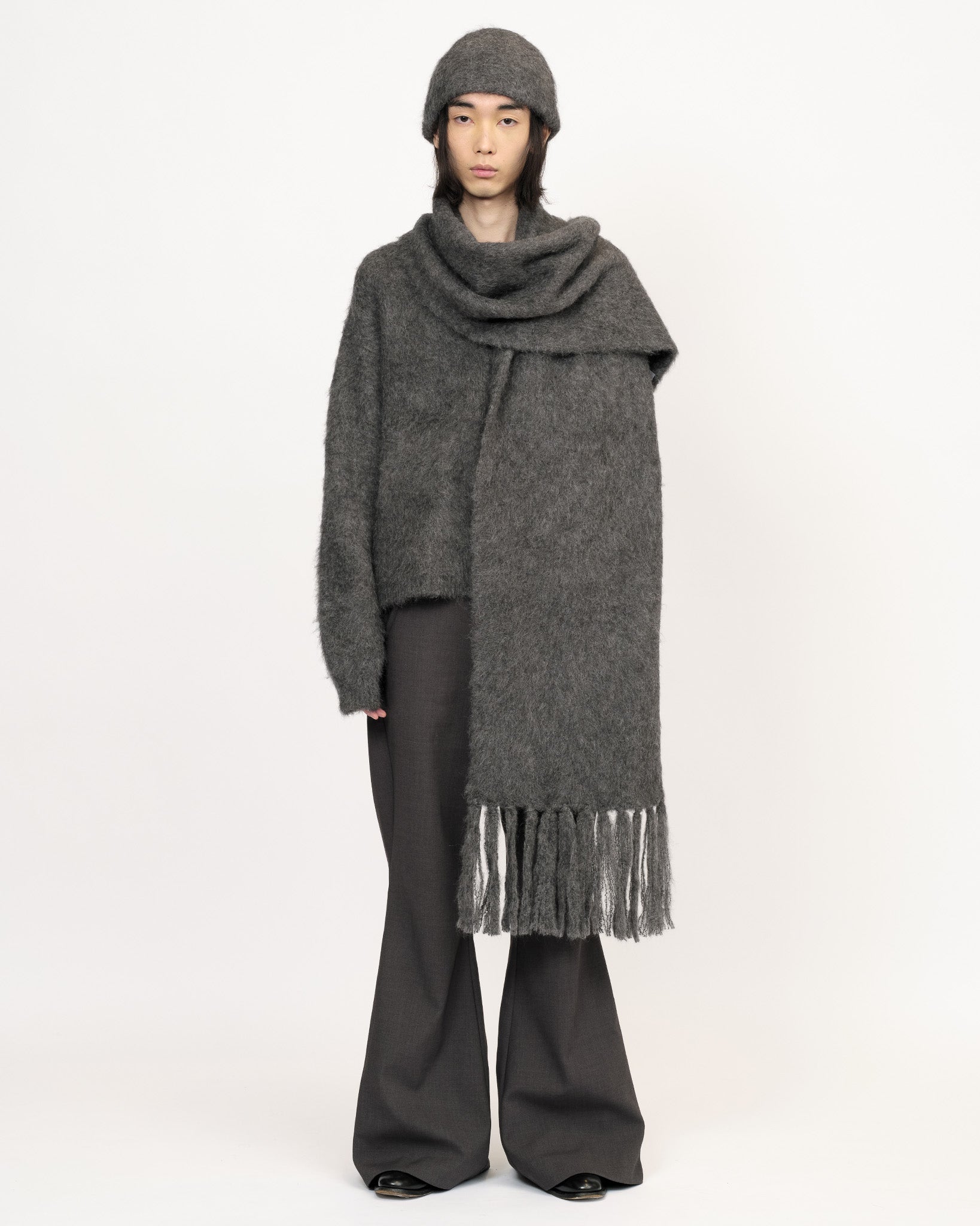 ALPACA FRINGE SCARF