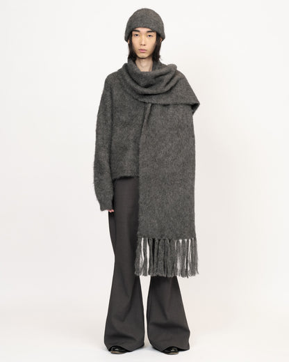 25AW ALPACA FRINGE SCARF