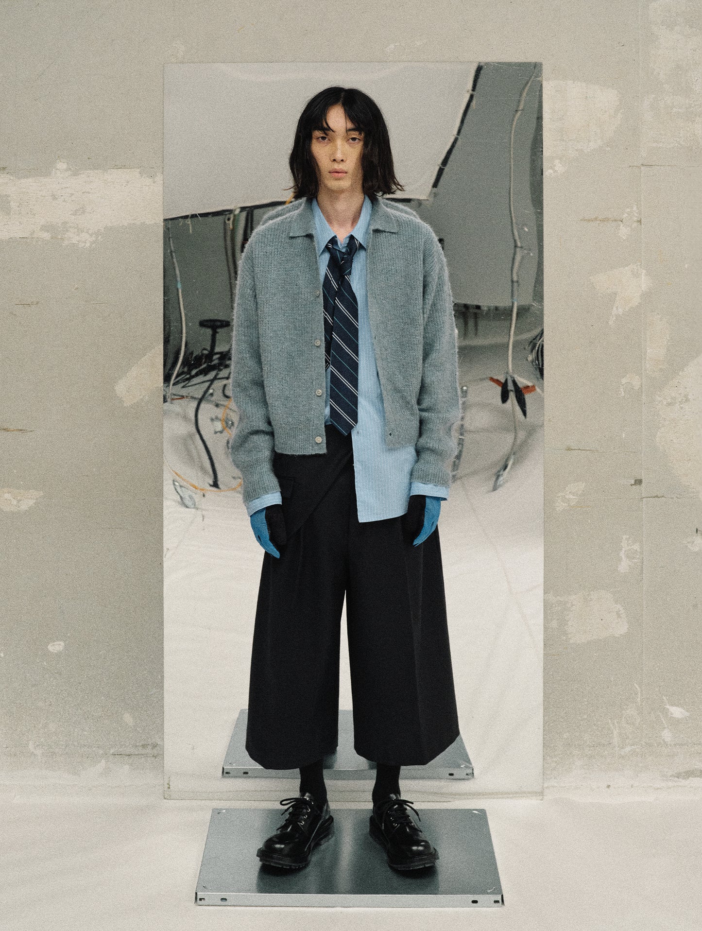 25AW MOHAIR KNIT POLO SHIRT