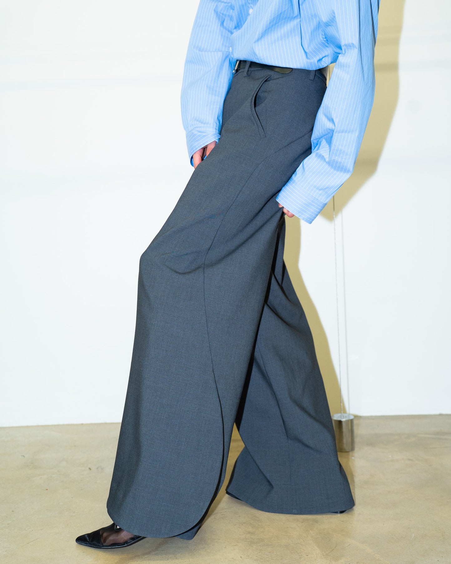 SIDE SLIT WIDE PANTS
