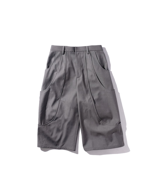 TUCK CURVE WIDE SHORTS