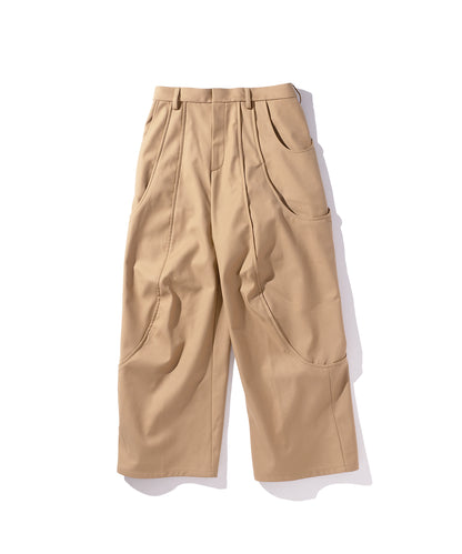 TUCK CURVE WIDE PANTS