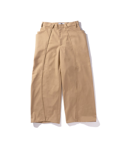 DOUBLE POCKETS WIDE PANTS