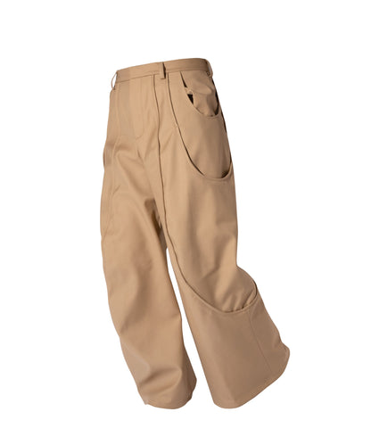TUCK CURVE WIDE PANTS