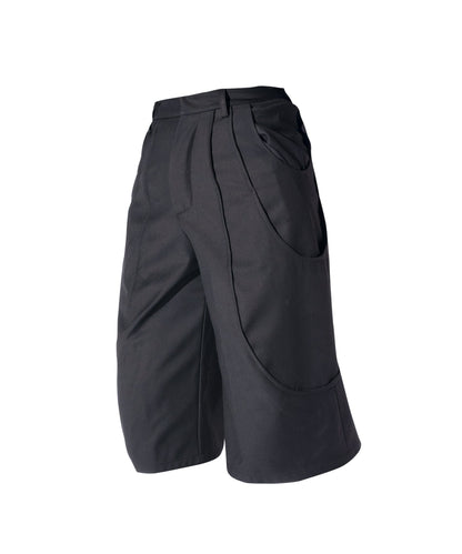 TUCK CURVE WIDE SHORTS